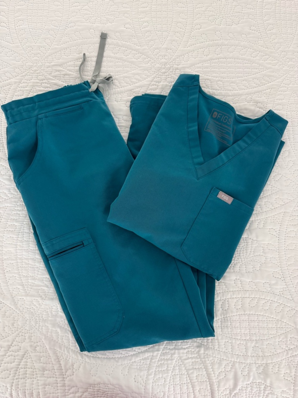 Figs Teal Technical Collection Scrub Set